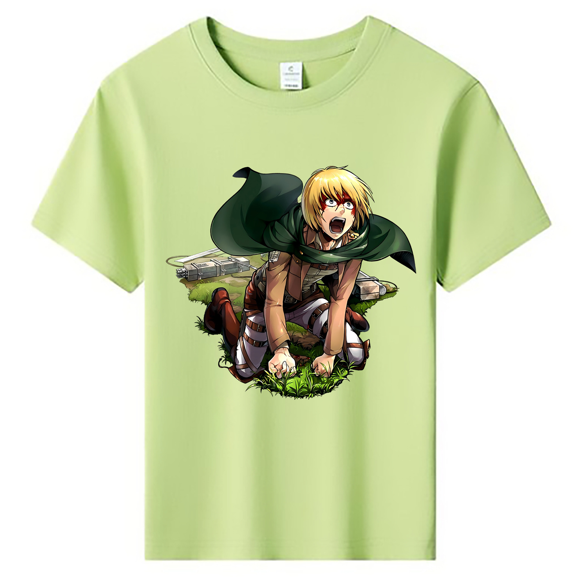 （画像用） 進撃の巨人 アルミン·アルレルト Attack on Titan Armin Arlert 綿100％キッズTシャツ（フロントプリント）